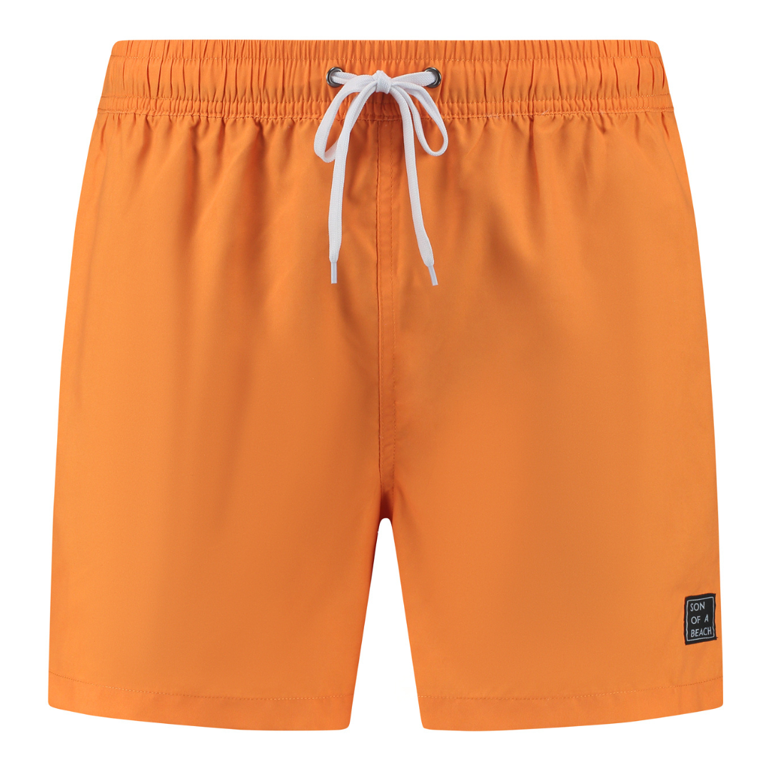 Solid, Orange, Badehose für Herren