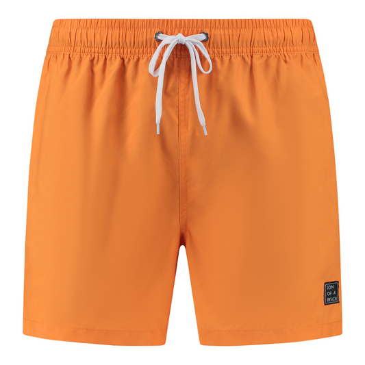 Solid, Orange, Badehose für Herren