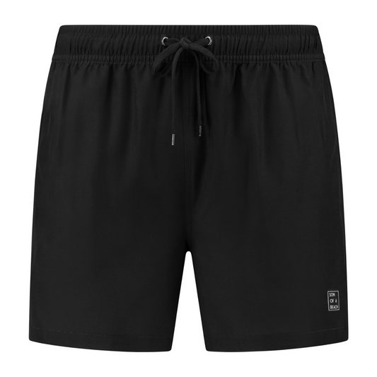 Solid, Schwarz, Badeshorts für Jungen