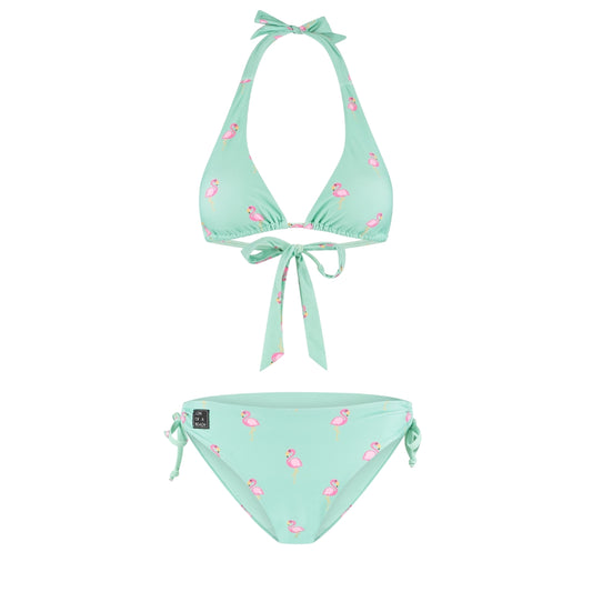 Flamingo, Grün, Damen Bikini