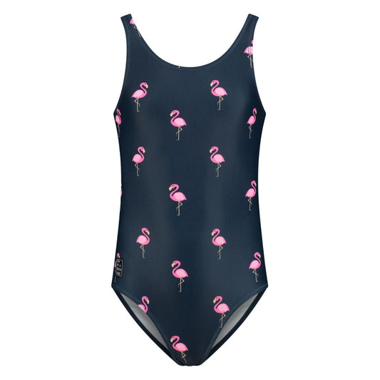 Flamingo, Blau, Mädchen Badeanzug