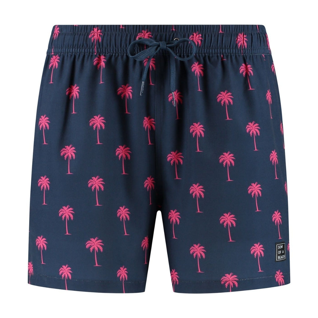 Palme, Blau, Jungen Badehose