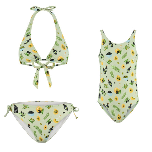 Olive, Mutter und Tochter Bikini/Badeanzug