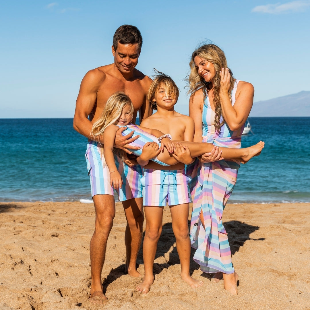 Regenbogen, Mutter und Sohn Bikini/Badehose