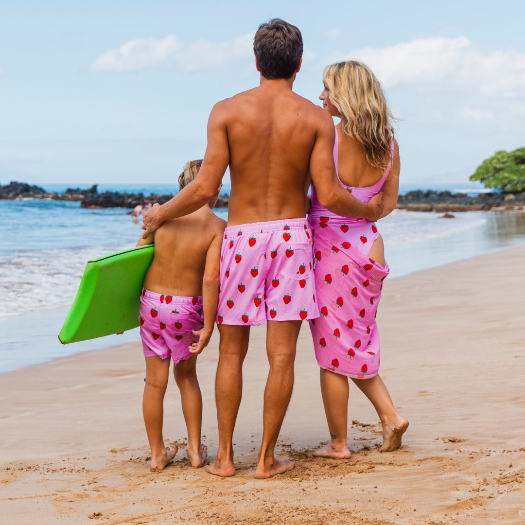 Erdbeere, Mutter und Tochter Bikini/Badeanzug