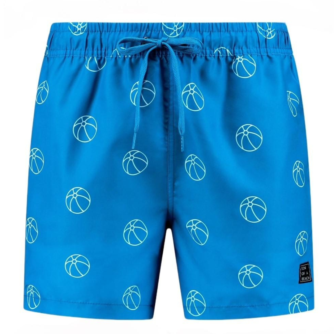 Beachball, Blau, Badehose für Herren