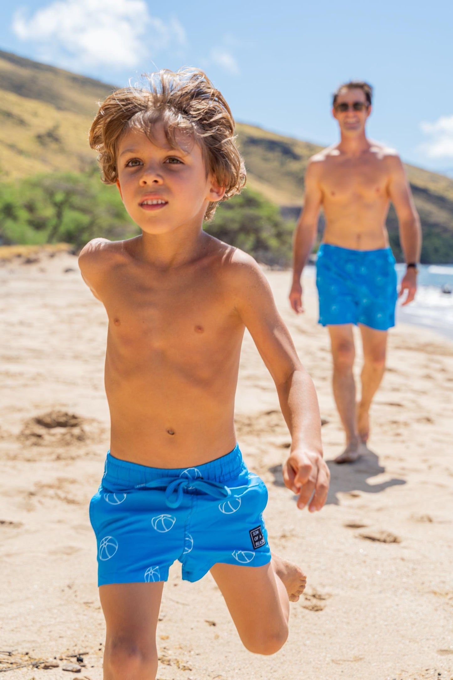 Beachball, Blau, Badehose für Herren